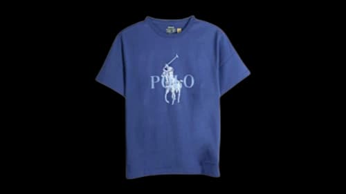 Polo Ralph Lauren Boys Jersey Knit Polo Player Graphic S/S T-Shirt Light Navy