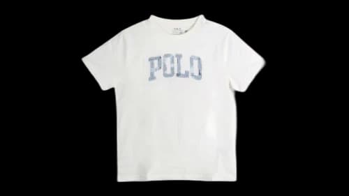 Polo Ralph Lauren Boys Jersey Knit Plaid Polo Graphic S/S T-Shirt Deckwash White