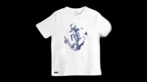 Polo Ralph Lauren Boys Jersey Knit Anchor Graphic S/S T-Shirt Deckwash White
