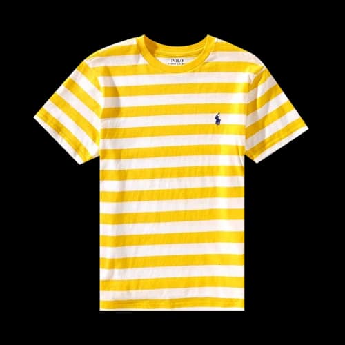 Polo Ralph Lauren Stripe Short-Sleeve Player Crewneck T-Shirt 'Racing Yellow/White'