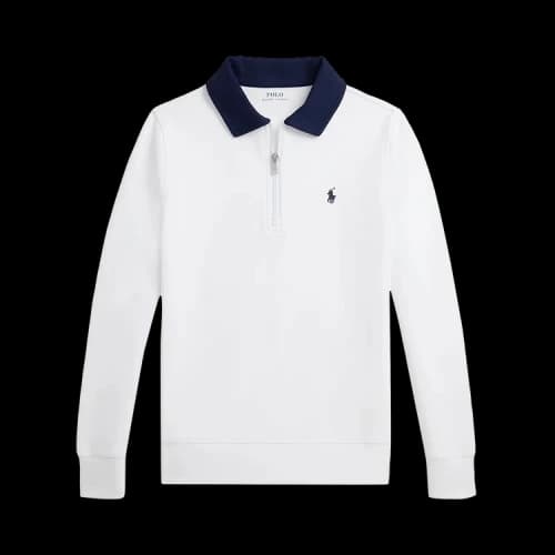 Polo Ralph Lauren Long-Sleeve Double Knit Tech Half-Zip Pullover 'White'