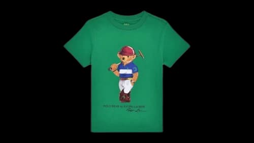 Polo Ralph Lauren Kids Short Sleeve Jersey Knit Graphic Novelty RL Polo Bear Crewneck T-shirt Bear Cruise Green