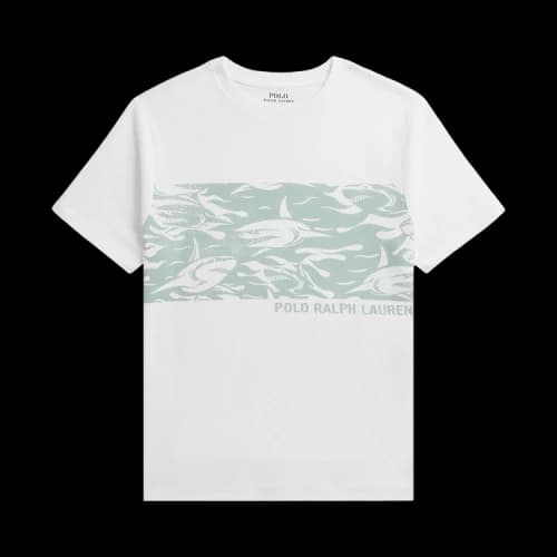 Polo Ralph Lauren Shark Print Crewneck T-Shirt 'White'