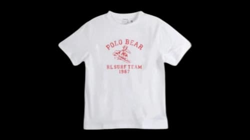 Polo Ralph Lauren Boys Jersey Knit Polo Bear S/S T-Shirt White