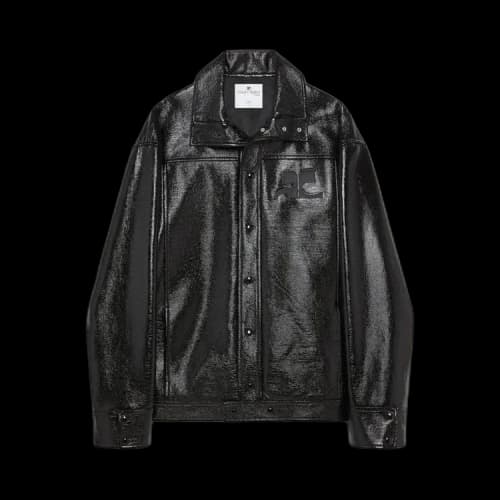 Courrèges Iconic Vinyl Oversized Jacket 'Black'
