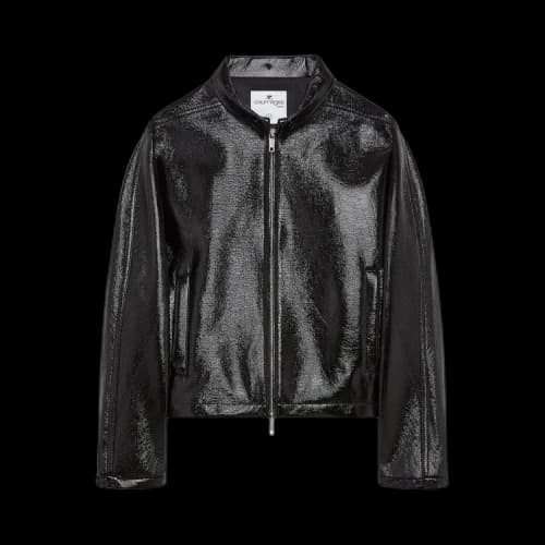 Courrèges Vinyl Zipped Bomber 'Black'
