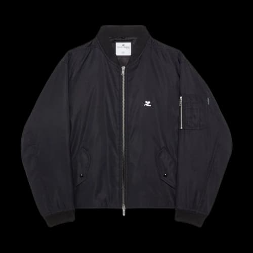 Courrèges Embroidered Bomber Jacket 'Black'
