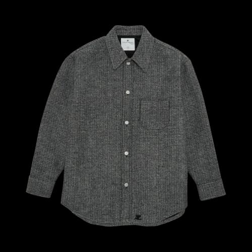 Courrèges Quilted Caviar Overshirt 'Black/White'