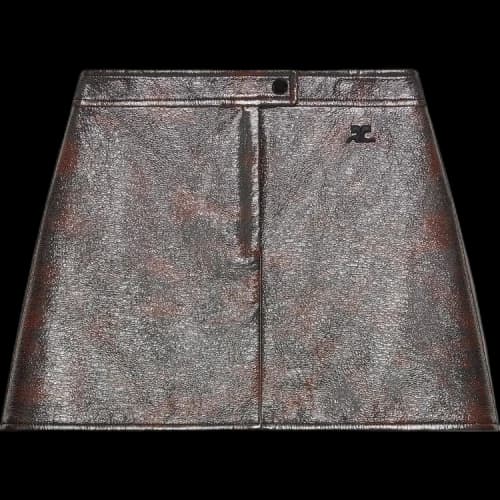 Courrèges Vinyl Mini Skirt 'Havana/Tortoise'