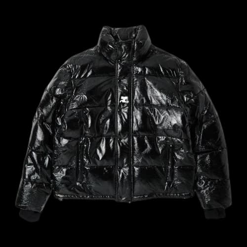 Courrèges Vinyl Puffer Jacket 'Black'