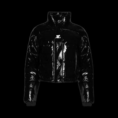 Courrèges Vinyl Puffer Jacket 'Black'