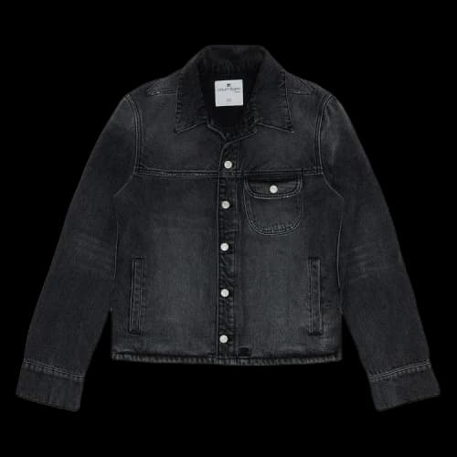 Courrèges Single Pocket Denim Jacket 'Stonewashed Grey'