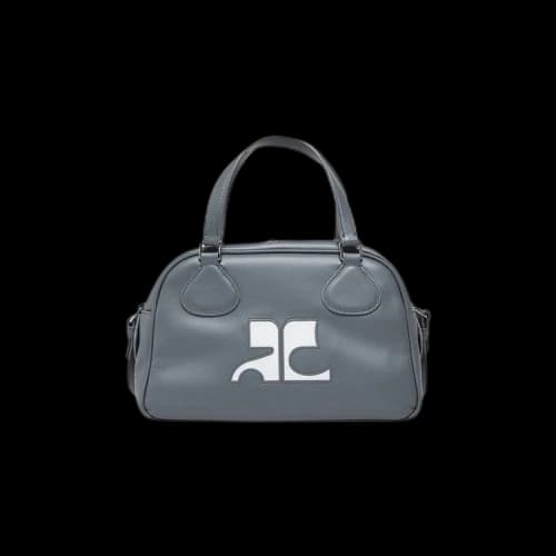 Courrèges AC Leather Bowling Bag 'Steel Grey'