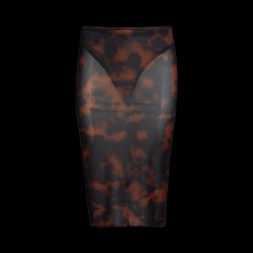 Courrèges Second Skin Printed Tube Skirt 'Havana/Tortoise'