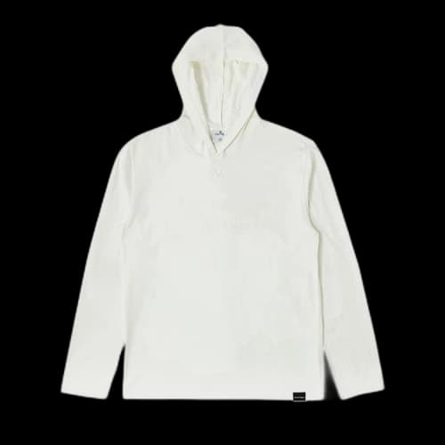 Courrèges Hooded Printed Long-Sleeve T-Shirt 'Heritage White'