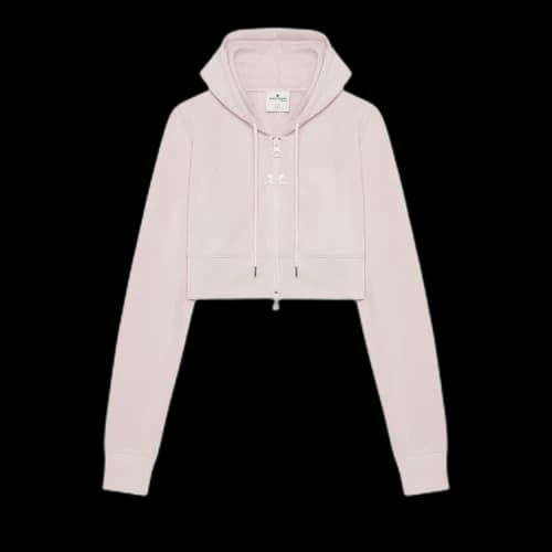 Courrèges Tracksuit Interlock Cropped Jacket 'Powder Pink'