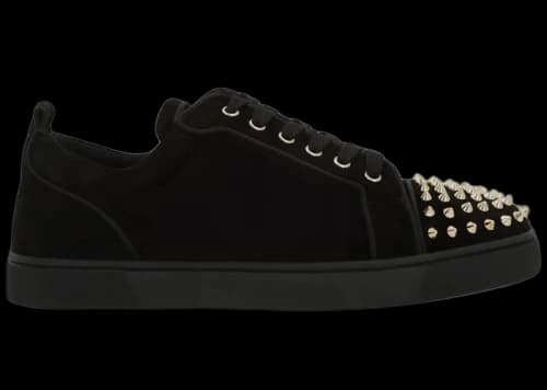 Christian Louboutin Louis Junior Spikes Black Suede