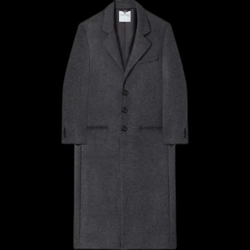 Courrèges Tailored Wool Long Coat 'Heather Grey'