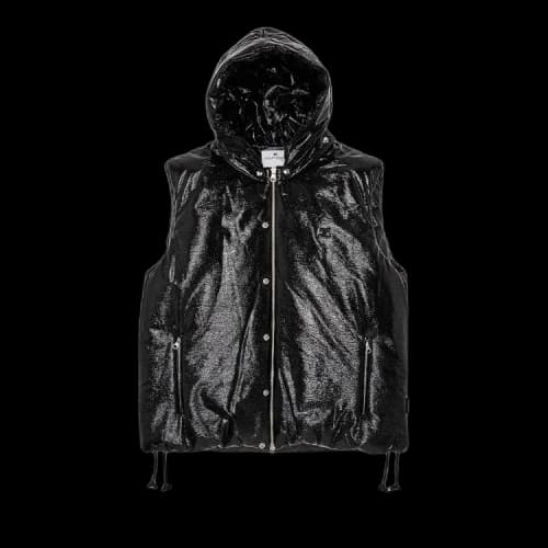 Courrèges AC Vinyl Sleeveless Puffer Jacket 'Black'