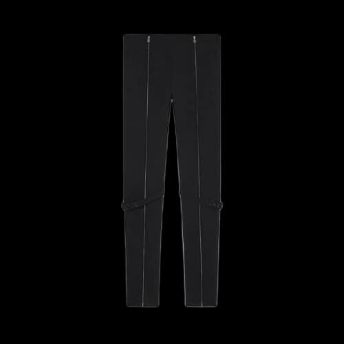 Courrèges Zipped Stretch Wool Pants 'Black'