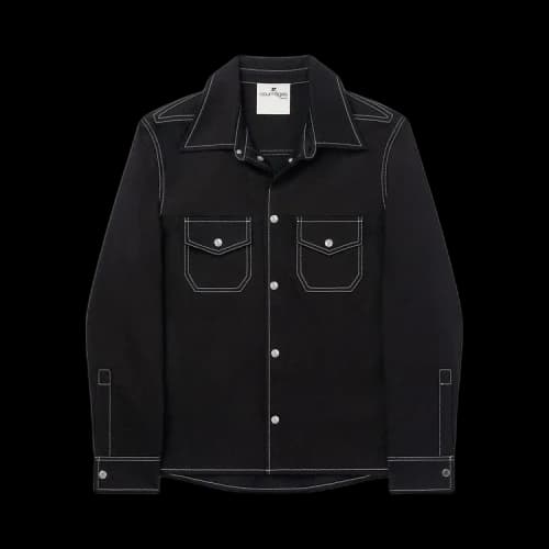 Courrèges Double Pocket Denim Shirt 'Black/White'