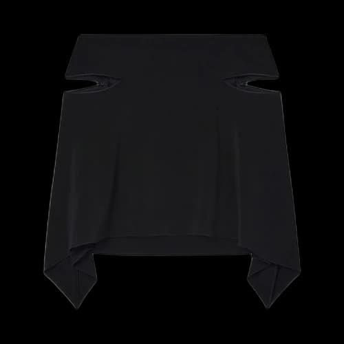 Courrèges Zipped Pockets Crepe Jers Mini Skirt 'Black'