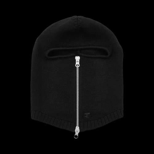 Courrèges Zipped Wool Balacava 'Black'