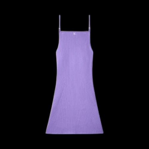 Courrèges Rib Knit Mini Dress 'Purple'