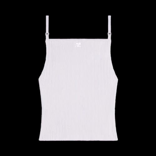 Courrèges Rib Knit Tank Top 'Mist'