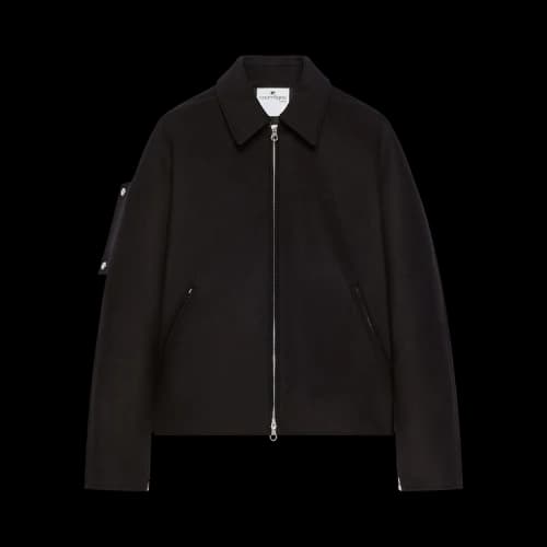 Courrèges Embroidered Wool Bomber Jacket 'Black'