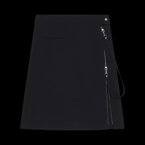 Courrèges Zipped Heritage Crepe Skirt 'Black'