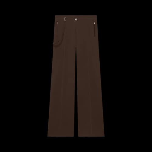 Courrèges Flare Interlock Tracksuit Pants 'Chocolate'