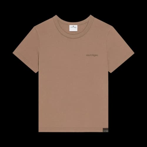 Courrèges Embroidered T-Shirt 'Mocha'
