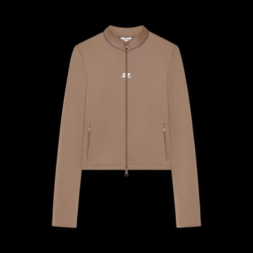 Courrèges Biker Tracksuit Interlock Jacket 'Mocha'