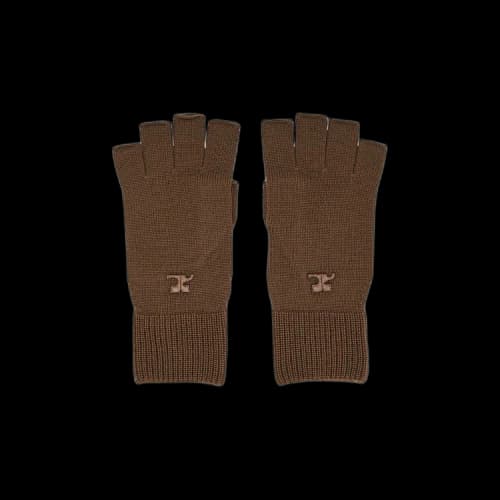 Courrèges AC Wool Gloves 'Mocha'