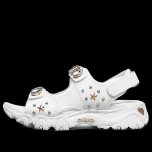 Skechers D'Lites 2.0 Simple and Stylish Sandals White (Women's)