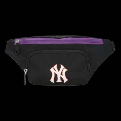 MLB NY New York Yankees Retro Logo fanny pack Black Purple