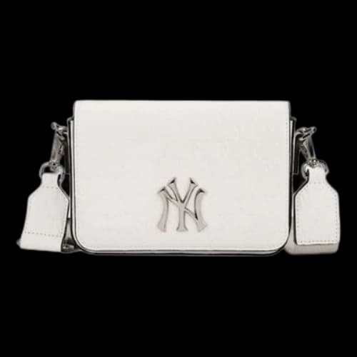 MLB Retro Full Print Monogram Series NY New York Yankees Shoulder Bag Messenger Bag White