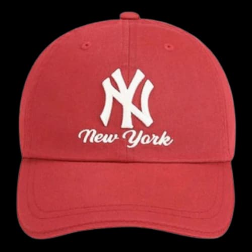 MLB Logo Alphabet Embroidered Baseball Cap Red White