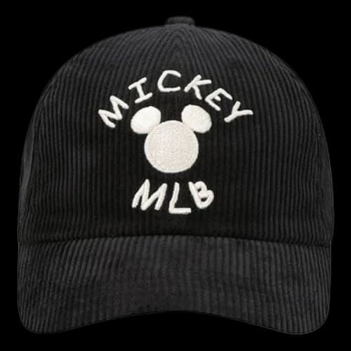 MLB Mickey x Disney Crossover corduroy Baseball Cap Black