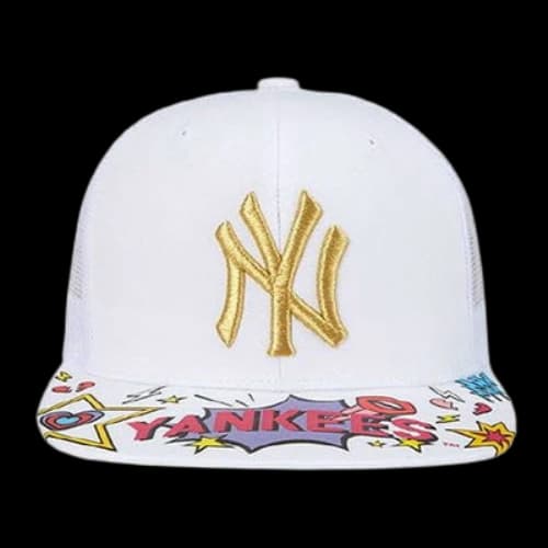 MLB New York Printing White Baseball Cap