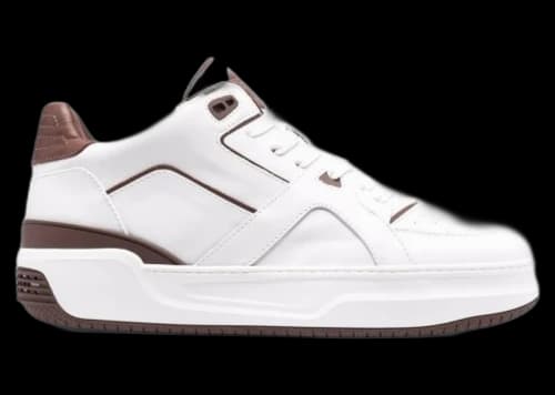 Just Don Luxury Courtside Low White Burgundy