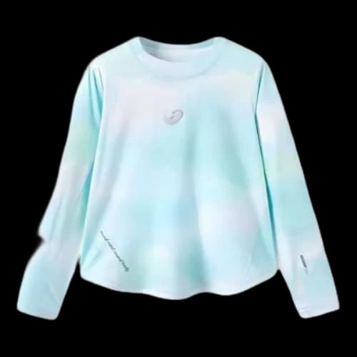 (GS) ASICS Long Sleeved Tie-Dye Sweatshirt 'Blue White'