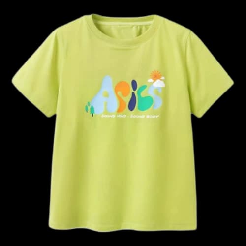 (GS) ASICS Graphic Logo Print T-shirt 'Green'