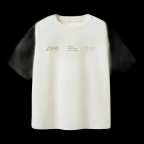 (GS) ASICS Multi-Logo T-Shirt 'White Beige'
