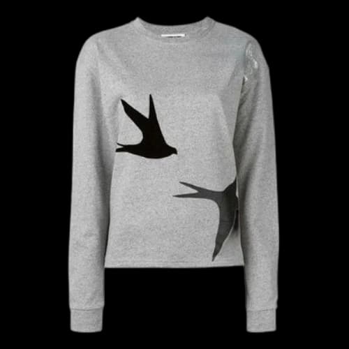 Alexander McQueen Pink Round Neck Long Sleeves Sweatshirt 'Grey' (Women's)