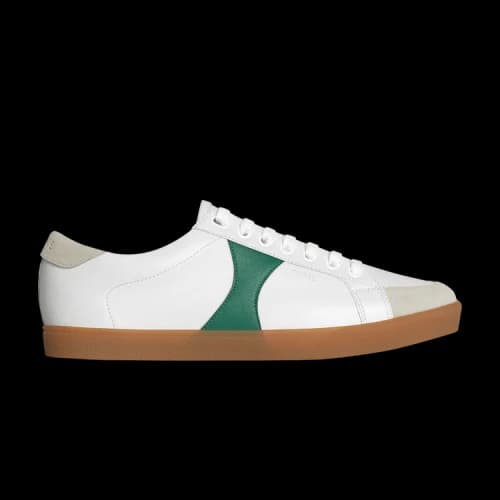 CELINE Triomphe Low Lace Up Sneaker 'White Green' (Women's)