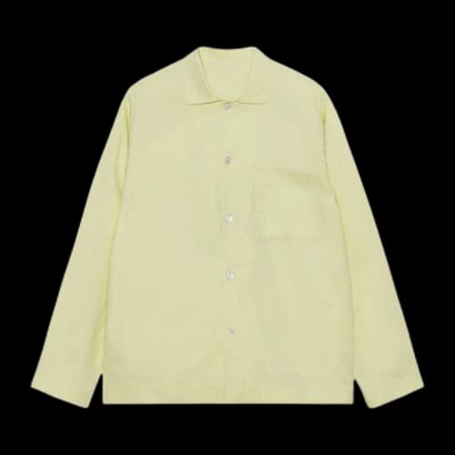 Stussy x Tekla Poplin Pyjama Long Sleeve Shirt Lime