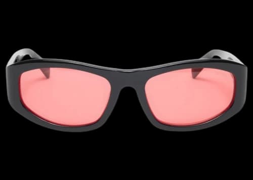Stussy Landon Sunglasses Black/Crimson Red Lens