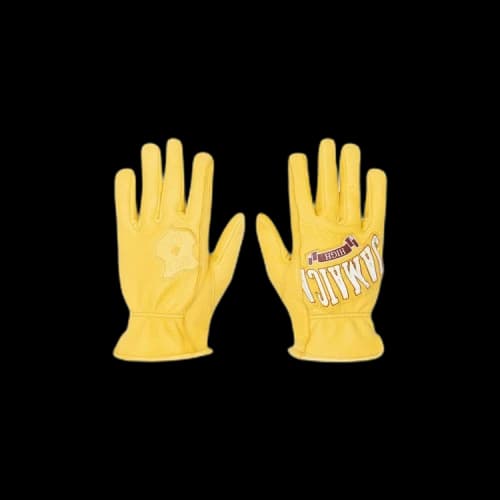 Stussy x Denim Tears Leather Gloves 'Yellow'